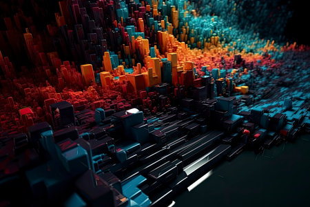 3D Abstract Background.Generative AIの素材