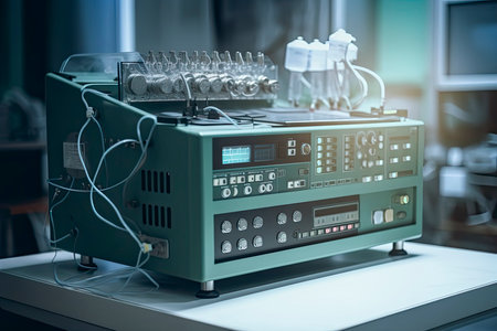 Modern equipment in operating room. Medical devices for neurosurgery.Generative AIの素材