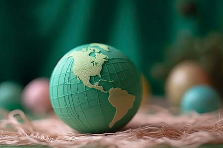 world environment and Earth day concept with green globe.Generative AIの素材