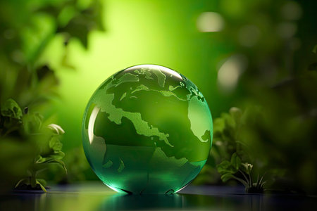 world environment and Earth day concept with green globe.Generative AIの素材