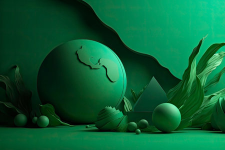 world environment and Earth day concept with green globe.Generative AIの素材