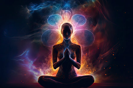 spiritual being connecting to the divine.Generative AIの素材