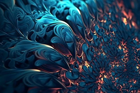 3d render, abstract fractal background, microbiological shapes, macro nature, organic pattern.Generate Aiの素材