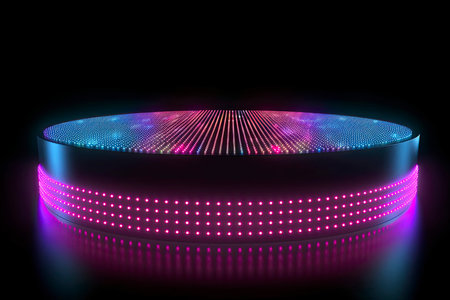 3d render, abstract background, glowing dots, screen pixels, neon lights, virtual reality.Generate Aiの素材