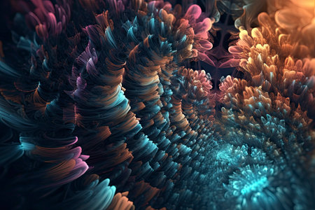 3d render, abstract fractal background, microbiological shapes, macro nature, organic pattern.Generate Aiの素材