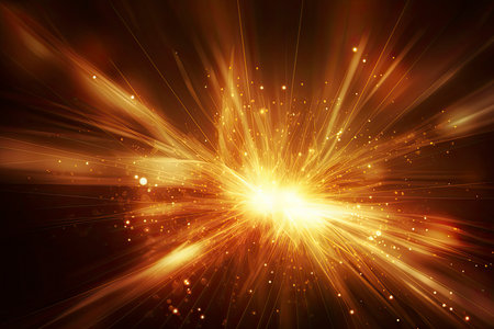 Abstract light rays effect with dots and sparks.Generate Aiの素材
