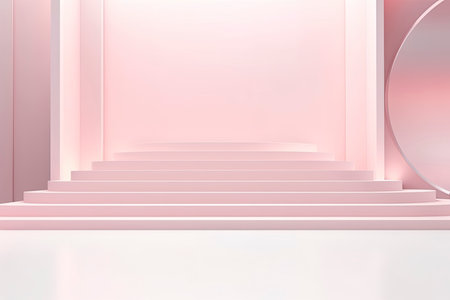 Empty fashion runway podium stage - 3d illustration.Generate Aiの素材