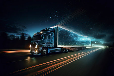 Quantum Logistics Abstract.Generate Aiの素材