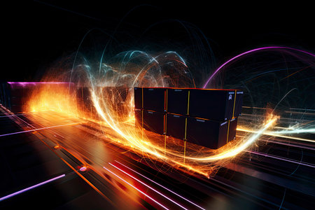 Quantum Logistics Abstract.Generate Aiの素材