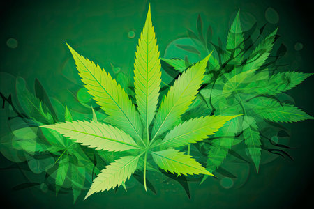 marijuana cannabis leaf symbol background vector illustration.Generate Aiの素材