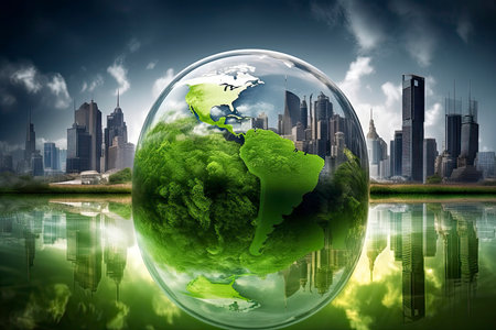 save the green planet, green cities ofthe future.Generate Aiの素材