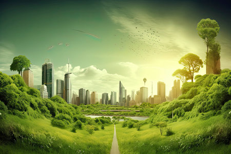 save the green planet, green cities ofthe future.Generate Aiの素材