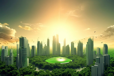 save the green planet, green cities ofthe future.Generate Aiの素材