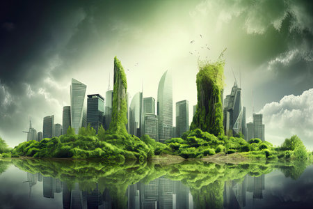 save the green planet, green cities ofthe future.Generate Aiの素材