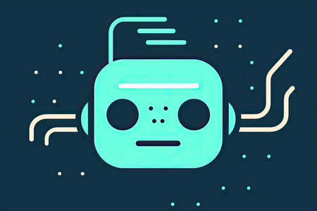 Robot icon. Chat Bot sign for support service conceptの素材