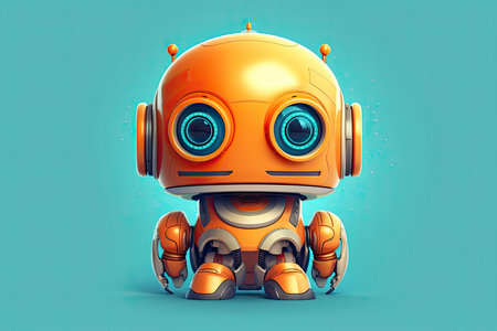 Robot icon. Chat Bot sign for support service conceptの素材