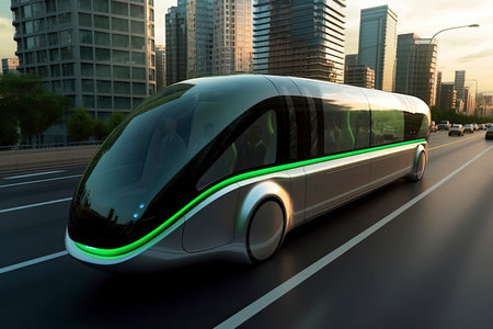 speedly Futuristic monorail train. Sci fi station. Concept of futureの素材
