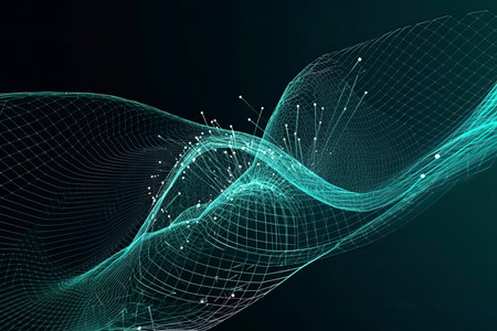 Internet connection, abstract sense of science and technology graphic design.の素材