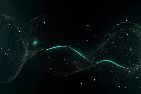 Internet connection, abstract sense of science and technology graphic design.の素材