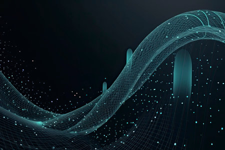 Internet connection, abstract sense of science and technology graphic design.の素材