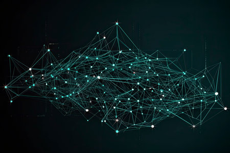 Internet connection, abstract sense of science and technology graphic design.の素材
