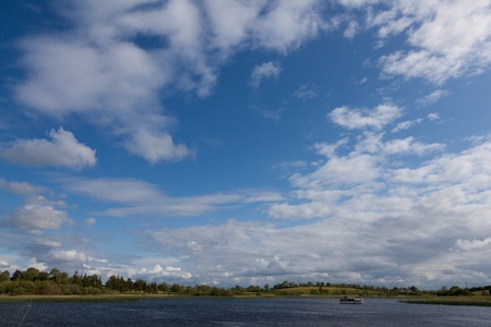View of Ireland river Shannonの写真素材