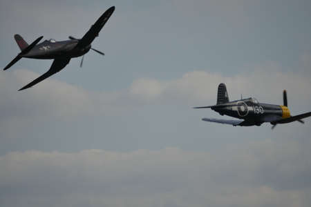 Duxford England Flying Legends Air Show JULY, 11, 2015 Chance Vought F4U Corsair. The F4U Corsair is...