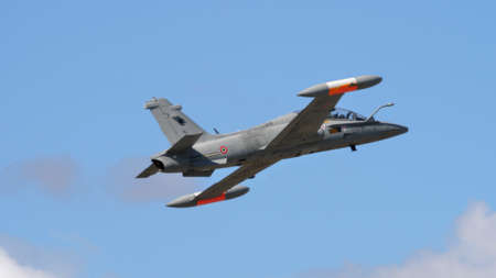 Rivolto del Friuli, Udine, Italy SEPTEMBER, 17, 2021 Aermacchi MB-339 military jet training and...