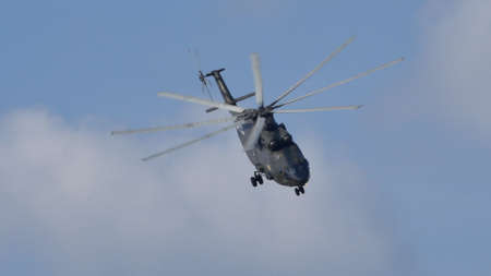 Moscow Russia AUGUST, 26, 2015 Mil Mi-26 Halo Soviet Russian military heavy transport helicopter in...