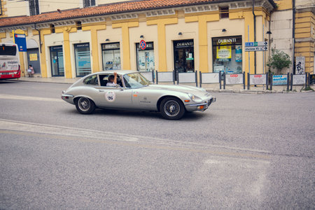 Ancona Italy - 20 Sep 2023: Street of the City. Architecture, transport and people in the Italian city. Street view of Italian cityのeditorial素材
