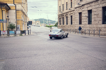 Ancona Italy - 20 Sep 2023: Street of the City. Architecture, transport and people in the Italian city. Street view of Italian cityのeditorial素材