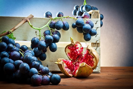 still life of autumnal foods の写真素材