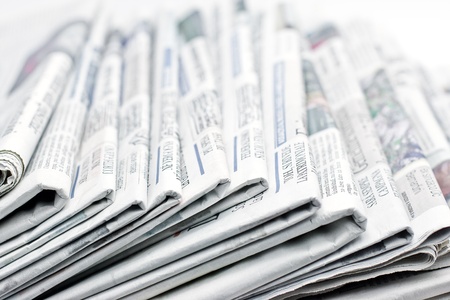 newspaper for informationの写真素材