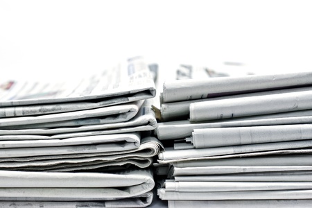 newspaper for informationの写真素材