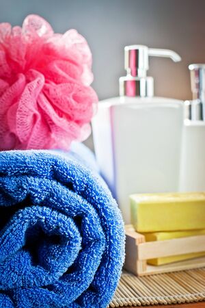 Bath accessories and thermal environment の写真素材