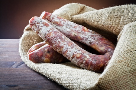 types of salami の写真素材