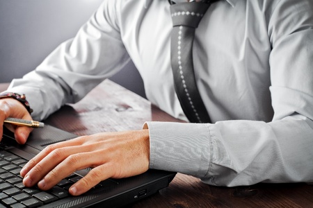 person in the office computer の写真素材