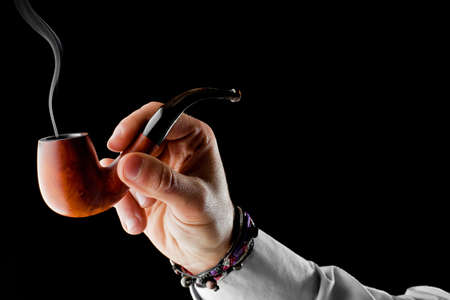 pipe with smoke for relaxation