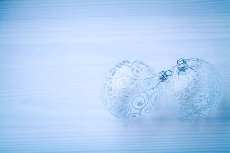 christmas decoration with glass ballsの写真素材