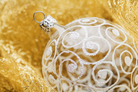 christmas decoration with glass ballsの写真素材