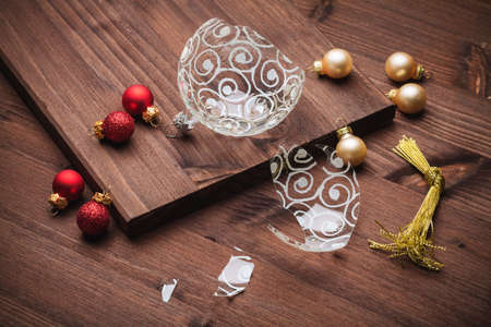Christmas ball brokeの写真素材