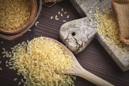 brown riceの写真素材