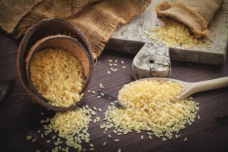 brown riceの写真素材