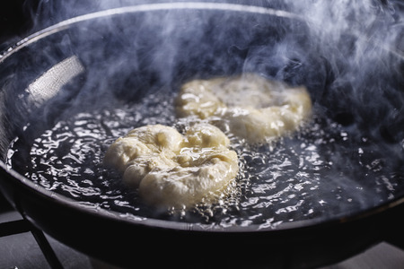 fritters fry on frying pan