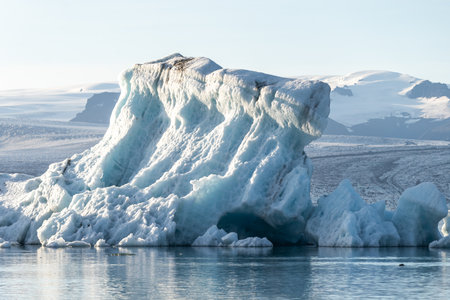 Iceberg landscape in the atlantic oceanの写真素材
