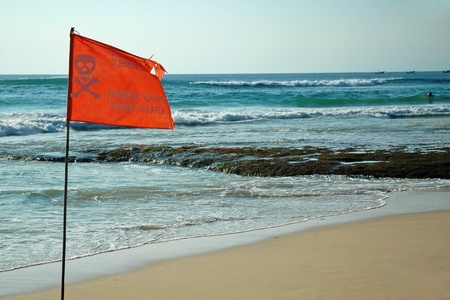 No swimming in this areaの写真素材