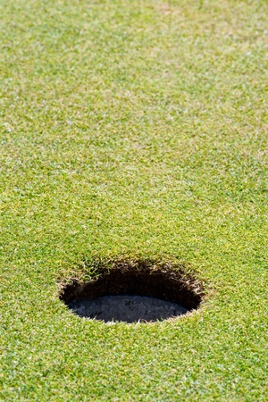 Golf hole on a golf courseの写真素材