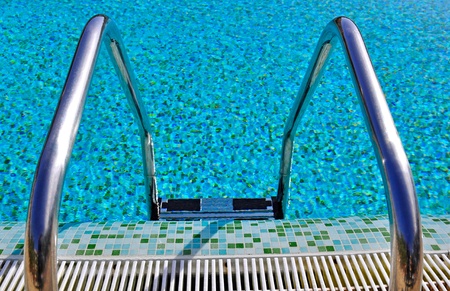 Swimming pool entrance closeupの写真素材