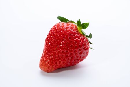 Strawberry Photographed on a White Background.の写真素材