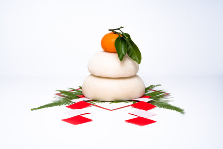 tangerine on a white background, isolatedの写真素材